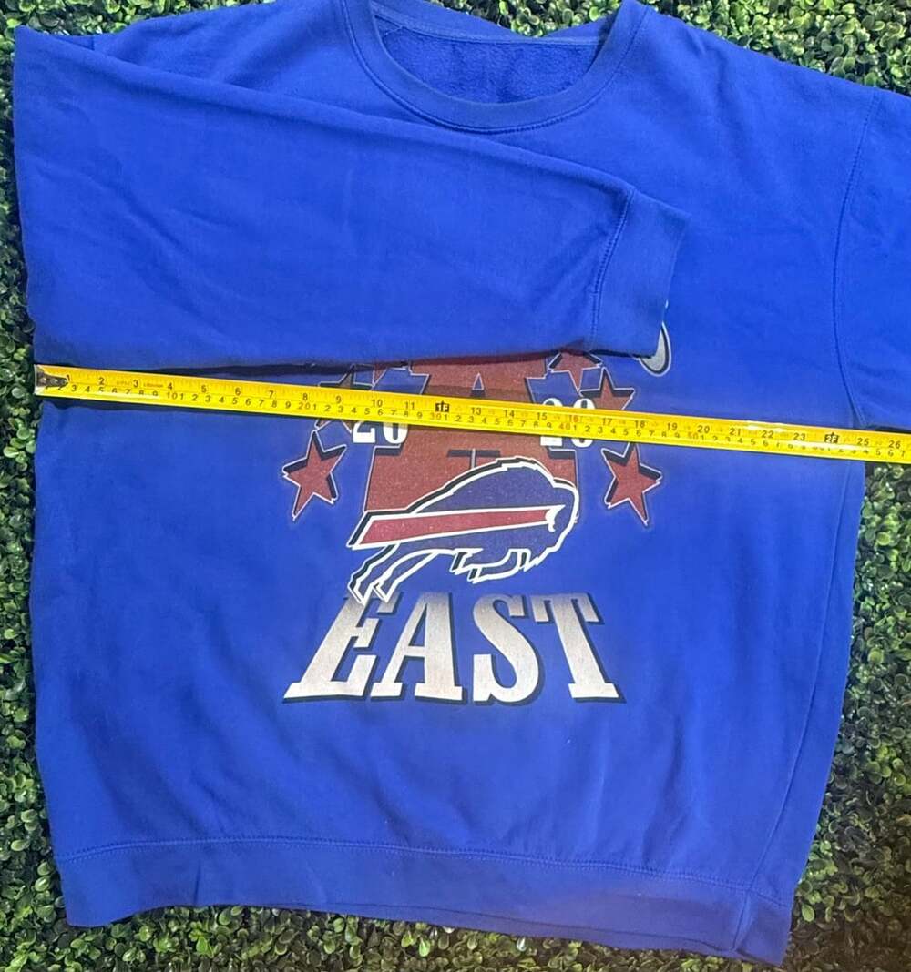 Buffalo Bills 2020 AFC East Champions Royal Blue Crewneck Sweatshirt - Picture 3 of 4